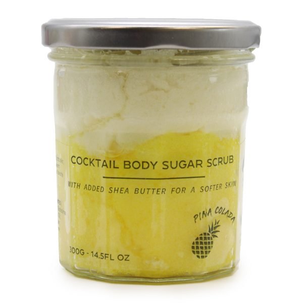 Sugar Body Scrub - Pina Colada 300g „Piña Colada“ cukrinis kūno šveitiklis – pasilepinkite tropikų gaiva!