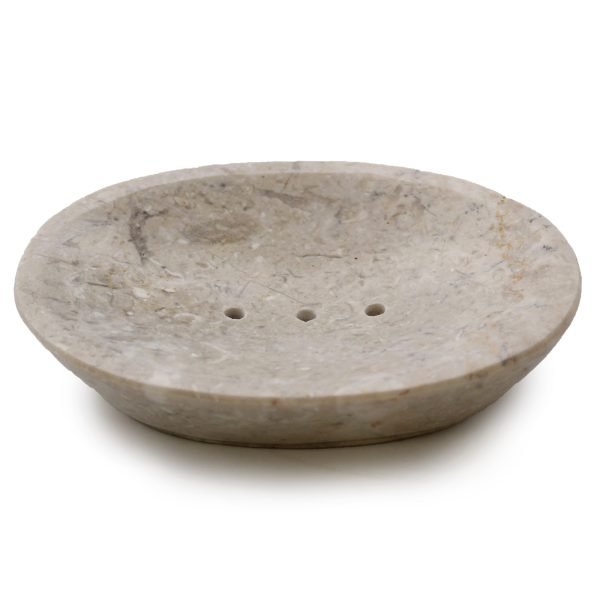 Classic Oval Cream Marble Soap Dish Klasisks ovāls marmora ziepju trauks “Cream Marble”