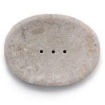Classic Oval Cream Marble Soap Dish Klasikinis ovalus marmurinis muilo dėklas „Cream Marble“ - Image 2