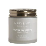 Mary & May - Cica Tea Tree Soothing Wash Off Pack - 125g Raminanti ir poras valanti nuplaunama kaukė 125 g