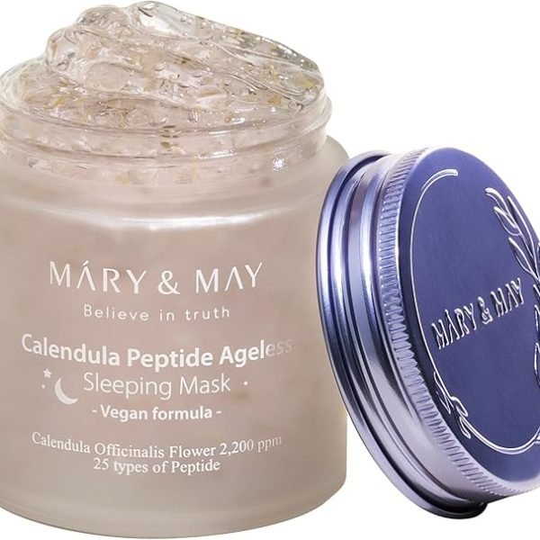 Mary & May - Calendula Peptide Ageless Sleeping Mask - 110g Atkuriamoji ir stangrinanti naktinė gelinė kaukė 110 g – papildu produkta attēls 2