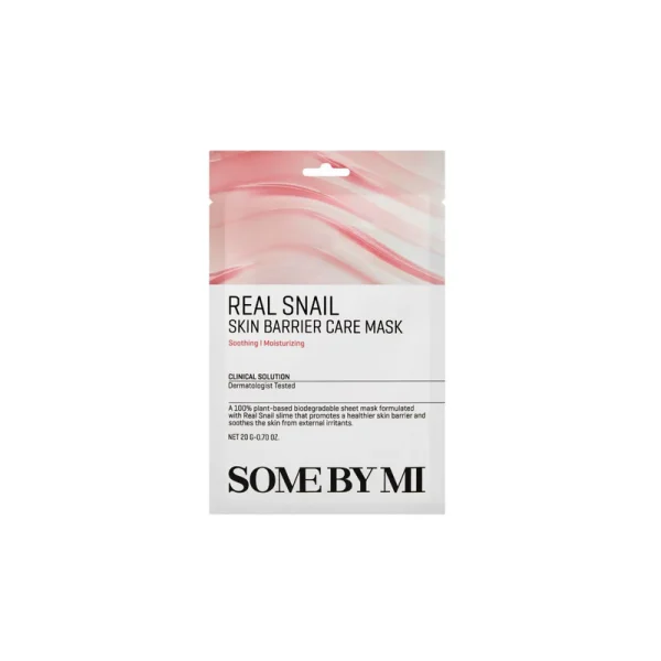 SOME BY MI - Real Snail Skin Barrier Care Mask - 1pc Atkurianti ir barjerą stiprinanti lakštinė kaukė su sraigių mucinu