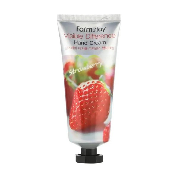 Farmstay – Visible Difference Hand Cream Strawberry – roku krēms, 100 ml
