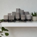 Palmių vaško žvakė – Pilka - Image 2