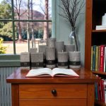 Palmių vaško žvakė – Pilka - Image 3