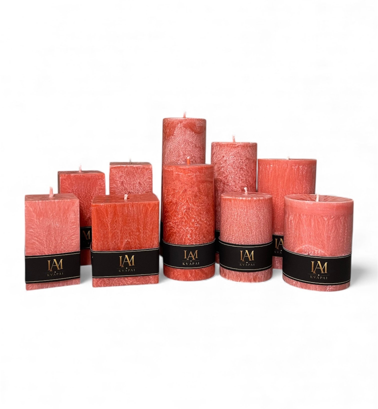 raud1 Palmių vaško žvakė – Raudona - Image 1