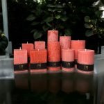 Palmių vaško žvakė – Raudona - Image 3