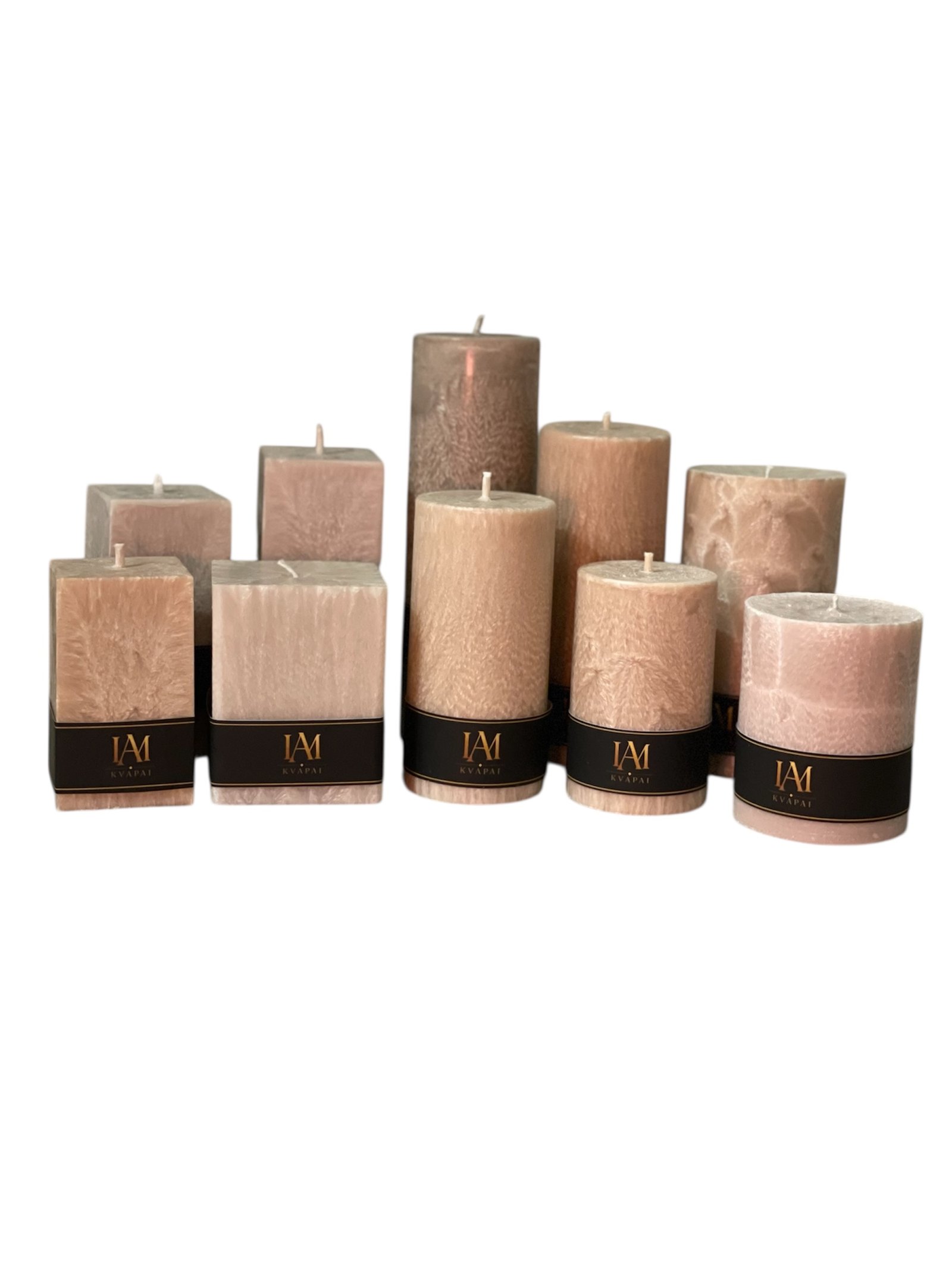 rud1 Palmių vaško žvakė – Kreminė - Image 1