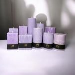 Palmių vaško žvakė – Šviesiai violetinė - Image 2