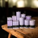 Palmių vaško žvakė – Šviesiai violetinė - Image 3