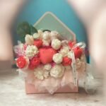 Sojų vaško žvakių puokštė vokelyje „Rožinė“